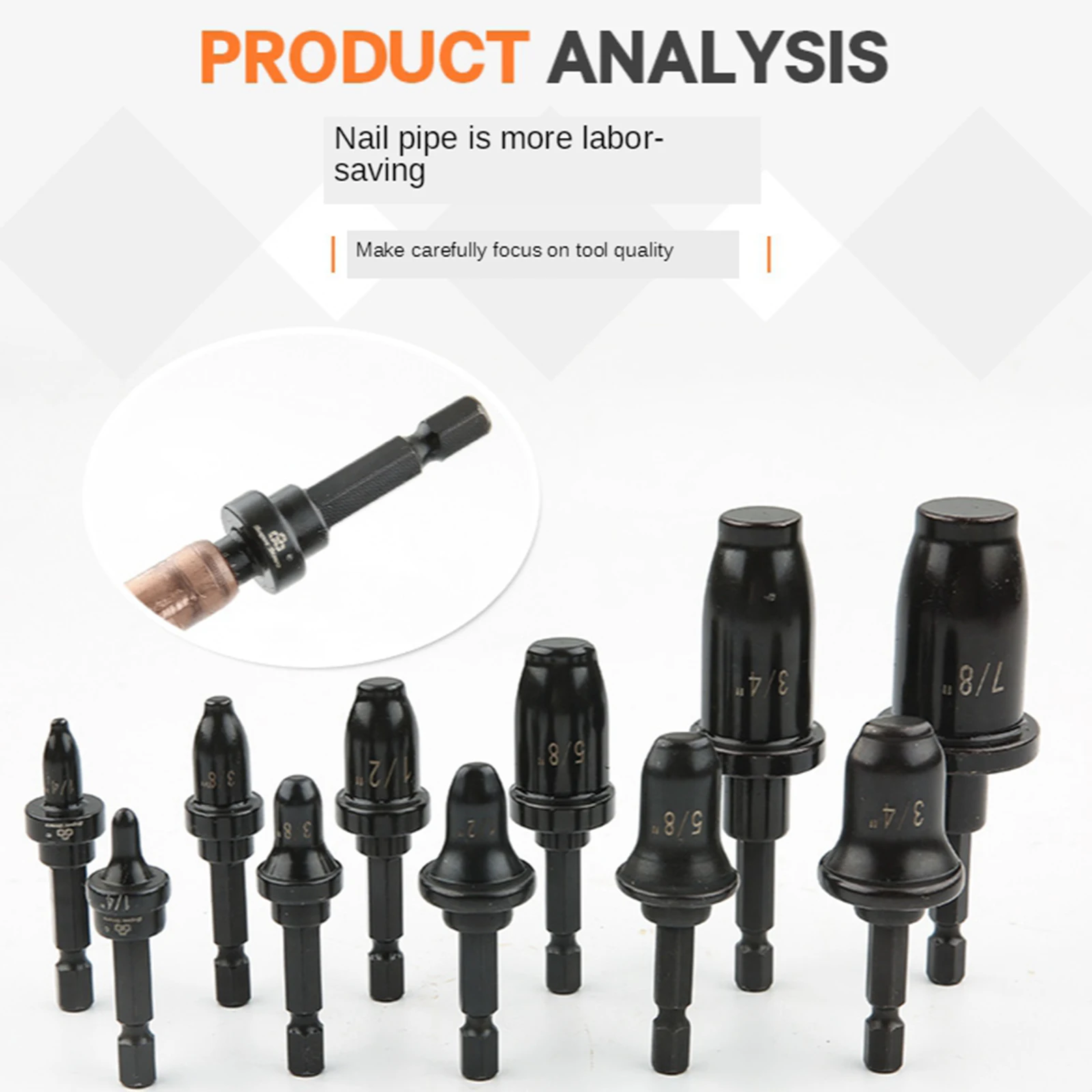 Tube Expander Support for Copper Pipe Swaging Tool Accessories with Metal Drill Bit Set for Electric Drill for Air Conditioner
