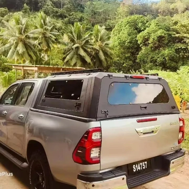 

Изготовленный на заказ навес пикапа для Hilux, нержавеющий жесткий топпер для грузовика, универсальный грузовой навес с ящиком для инструментов