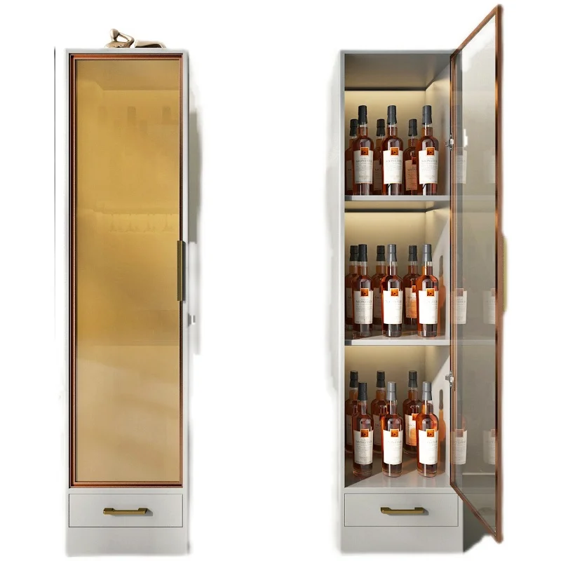 

Wine Cabinets, Glass Cabinets, Bookcases, Sideboards, Tempered Glass Door Cabinets, Household Small Gray