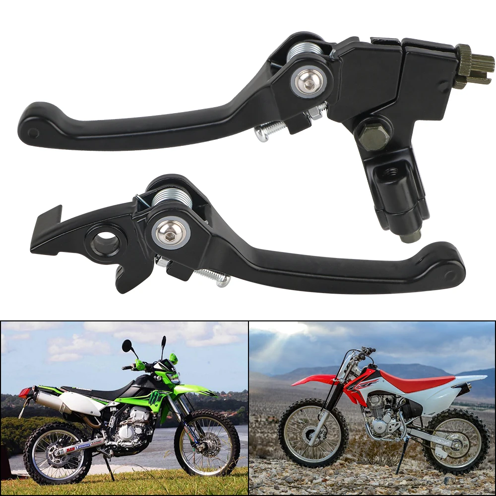 Foldable Motorcycle Clutch Brake Lever Snap Back Type Leve Aluminum Alloy Left/Right set Handlebar Drum Lever Fit