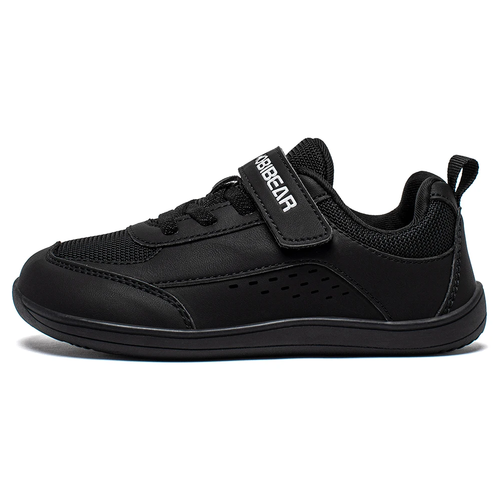 HOBIBEAR Kinder-Schuhe mit breiter Zehenpartie, großes Kind, Barfuß-Hakenschlaufe, minimalistische Turnschuhe, Kunstleder-Mesh-Schuhe – Detail 13