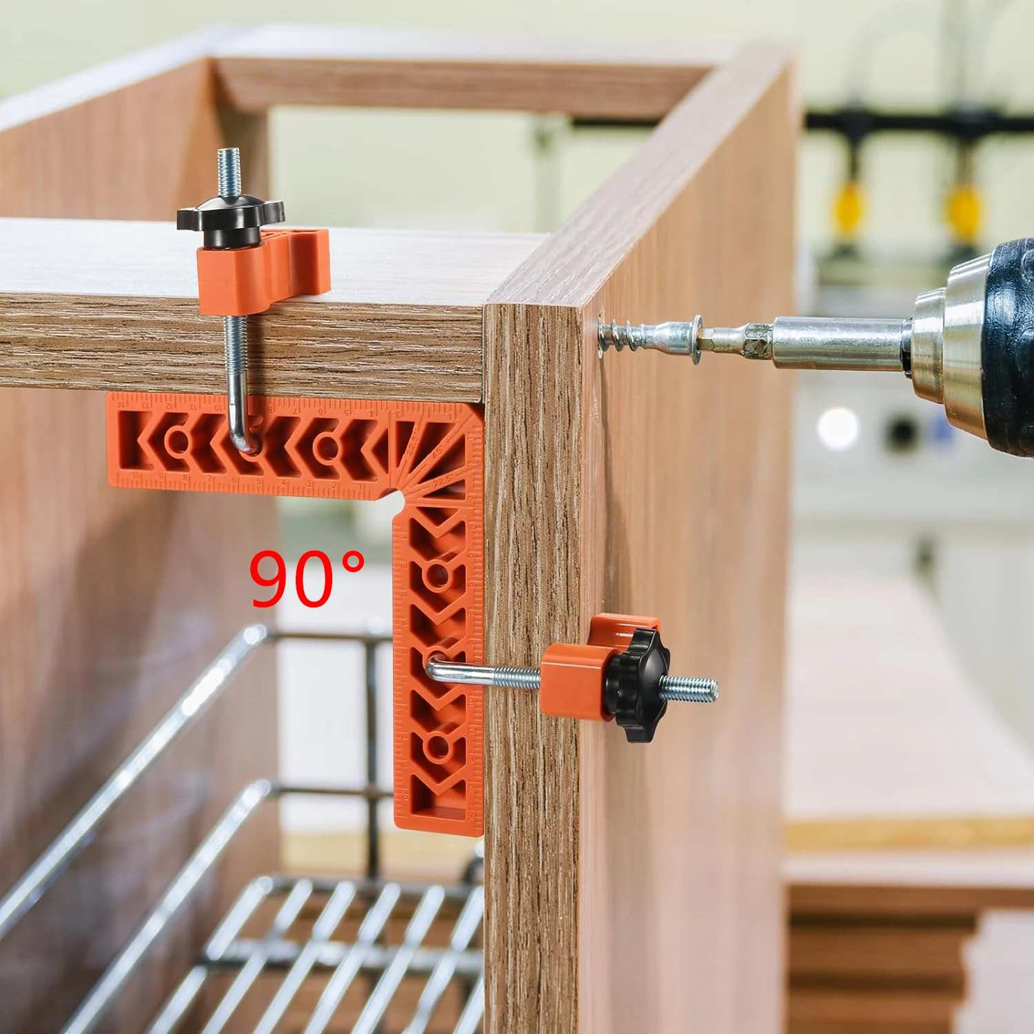 90° Clamps Right Angle LocatorFor Woodworking Securing Clip L-type Multifunctional Right Angle Positioning Ruler Hand Tool