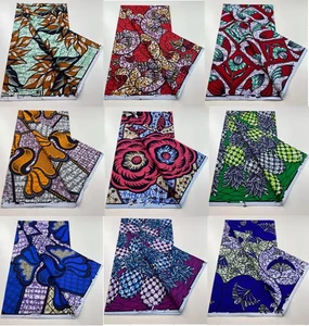 Wholesale price Guaranteed African Super Wax Real Fabric New High Quality Veritable Ankara Nigeria Wax Women Style Dresses Bag