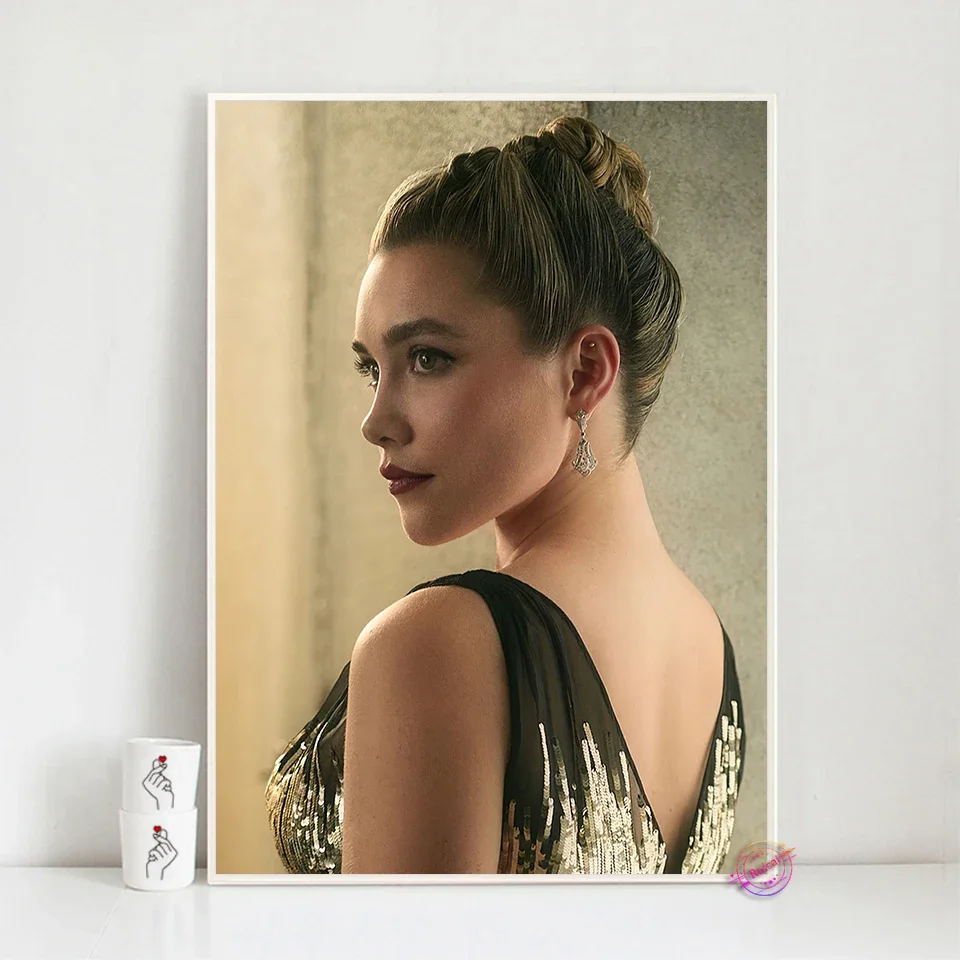 Florence Pugh Poster Movie Star Canvas Art Silk Posters And Prints Wall Art For Cafe Dormitory Room Home Decor Painting Gift
