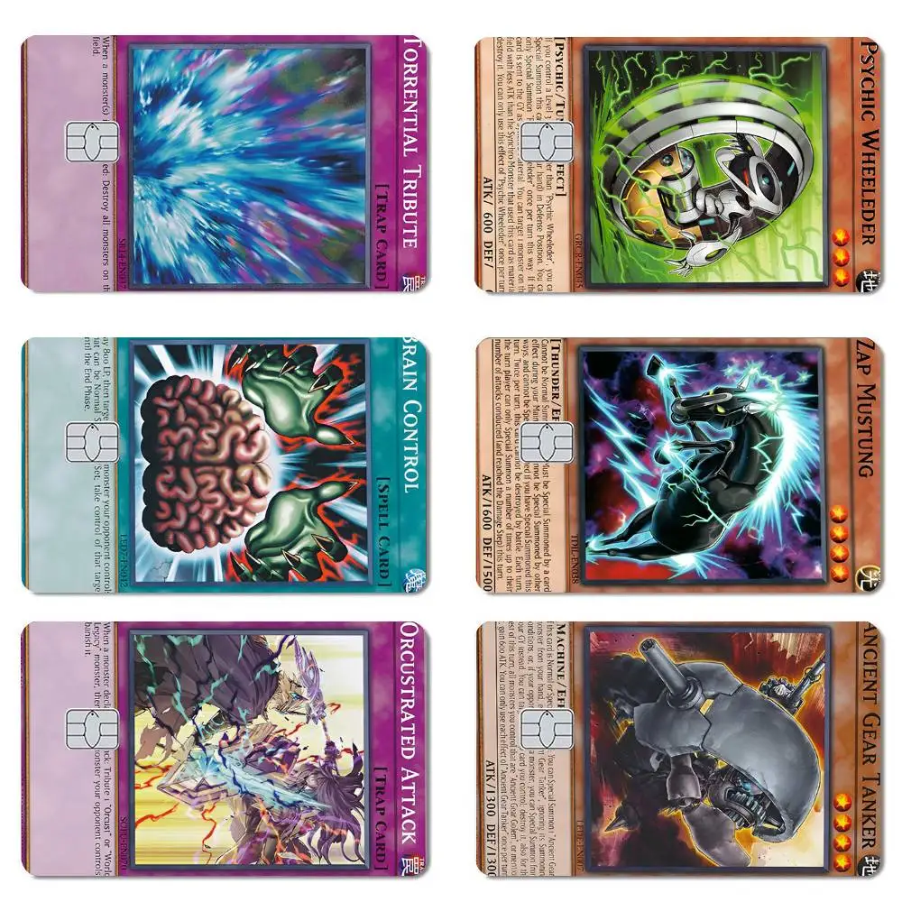 YuGiOh PVC HD Matte Film Skin Aufkleber für kleine Chip-Debit-/Bank-/Kreditkarten, wasserdichter Dekoraufkleber, Geschenk für Freunde