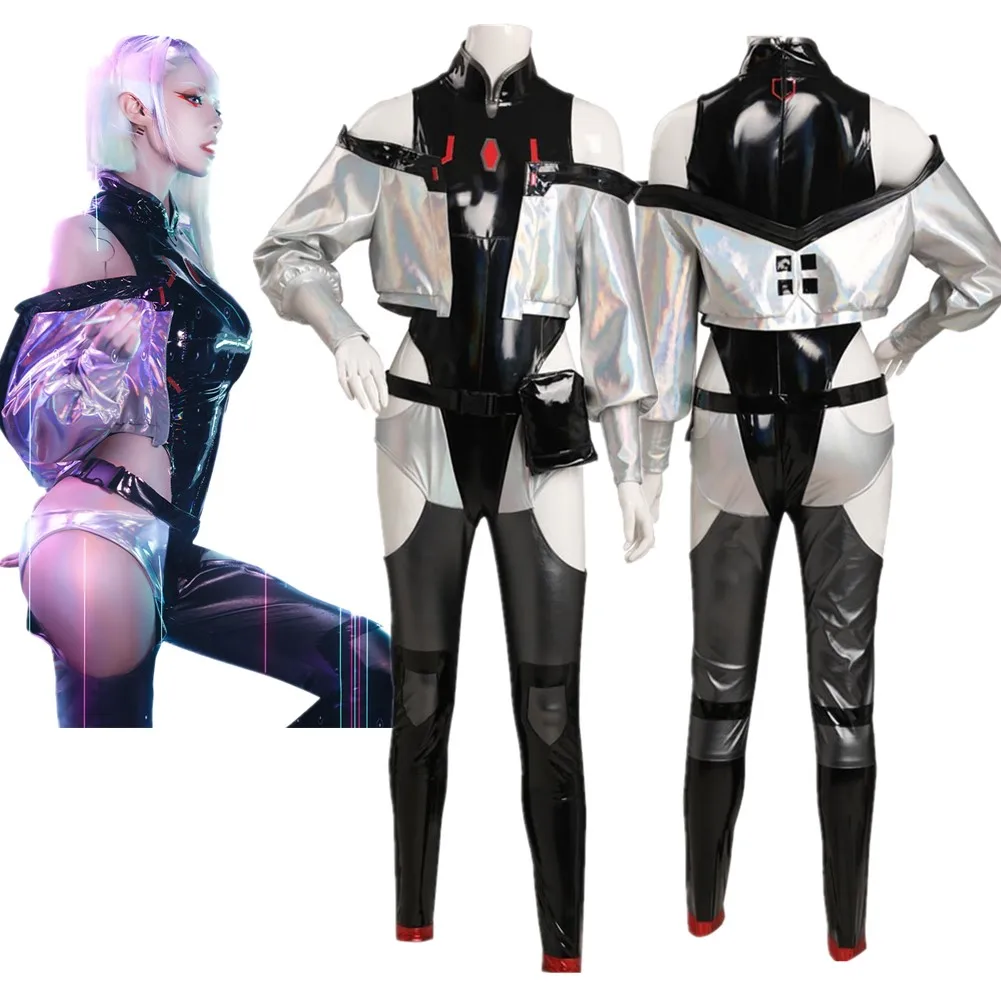 Spiel Punk Lucy Cosplay Fantasia Kostüm Läufer Verkleidung Body suits Mantel Perücke für erwachsene Frauen Mädchen Halloween Rollenspiel Anzüge