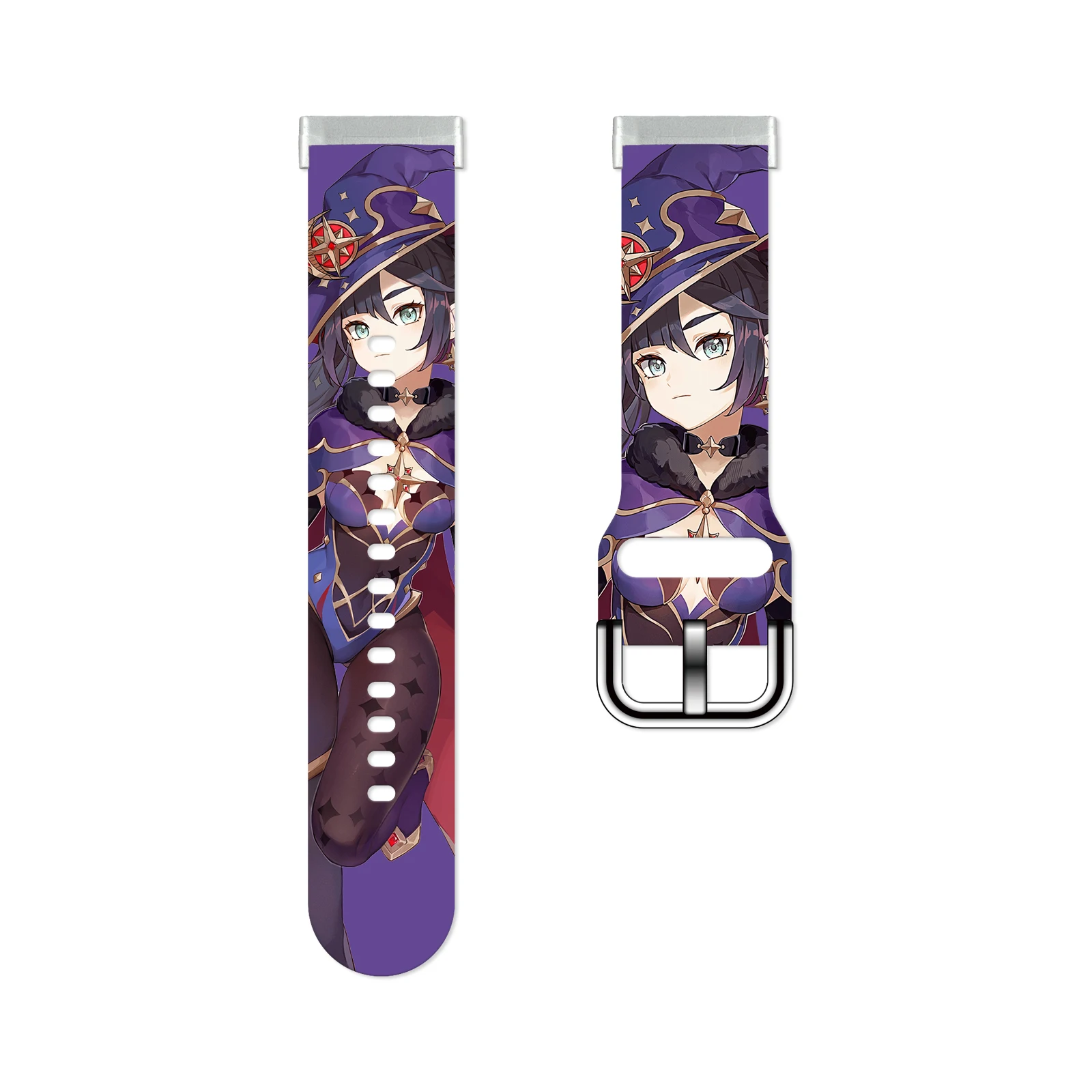 Correa estampada Genshin Impact para Fitbit Sense 2/1, pulsera reemplazable para reloj Versa 4/3, como regalo para mujer