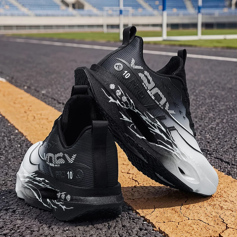 Herren-Laufschuhe - Carbonplatten-Technologie, leichte, dämpfende Sneaker, rutschfeste Trainingsschuhe für das Fitnessstudio, Hochleistungsschuhe für Männer und Frauen in allen Jahreszeiten, stilvolles Sportdesign – Detail 5
