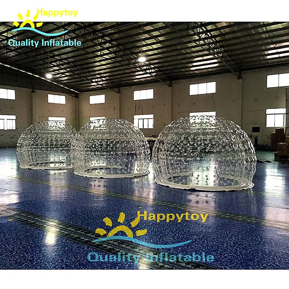 Tienda de campaña inflable de burbujas con cúpula de aire para acampar de Pvc transparente para alquiler al aire libre de 3M, 4M,5M