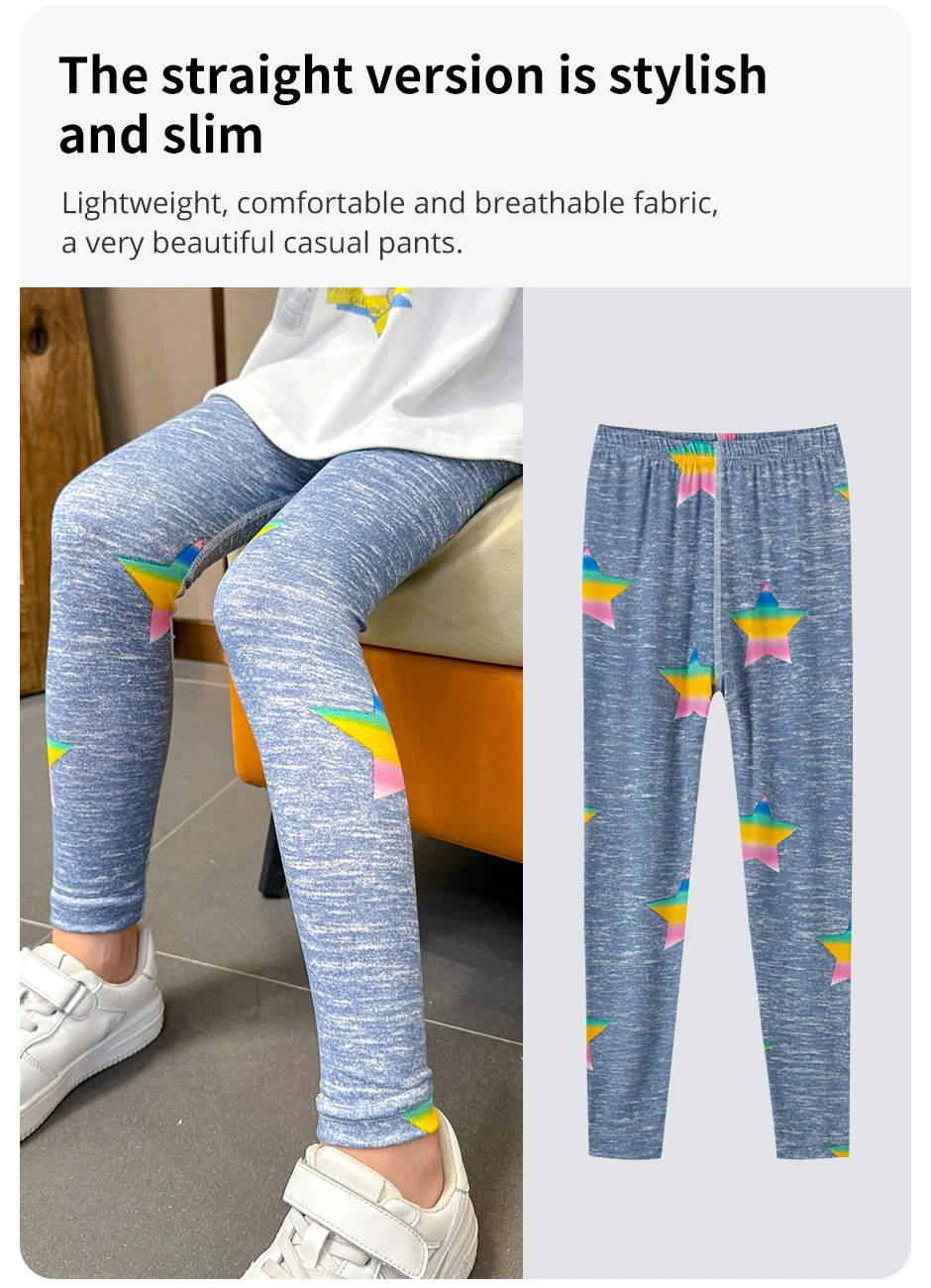 2/4 Stück Kinder Mix And Match Love Bedruckte Leggings Mädchen Casual Joker Slim 9-Hosen Mode Elastische Taille Valentinstag Pan – Detail 5