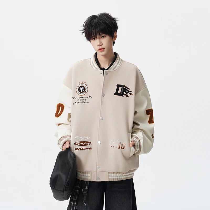 

Мужская спортивная куртка для бега на открытом воздухе, удобная бейсбольная куртка, модная и модная свободная куртка, мужская весенне-осенняя куртка