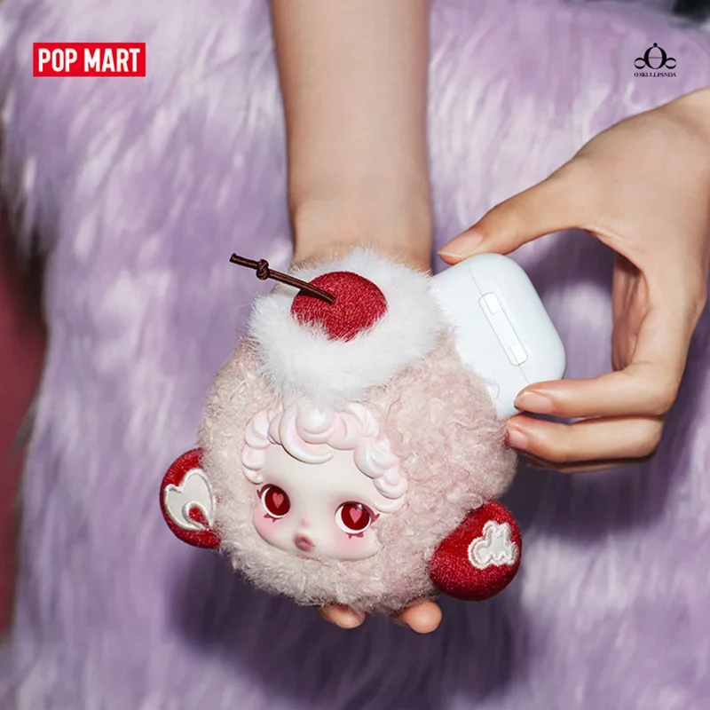 

Оригинальный чехол для наушников POPMART SKULLPANDA без снаряжения, чехол для наушников, периферийный кулон, подарок-сюрприз, формованный кекс и арахисовая шутка