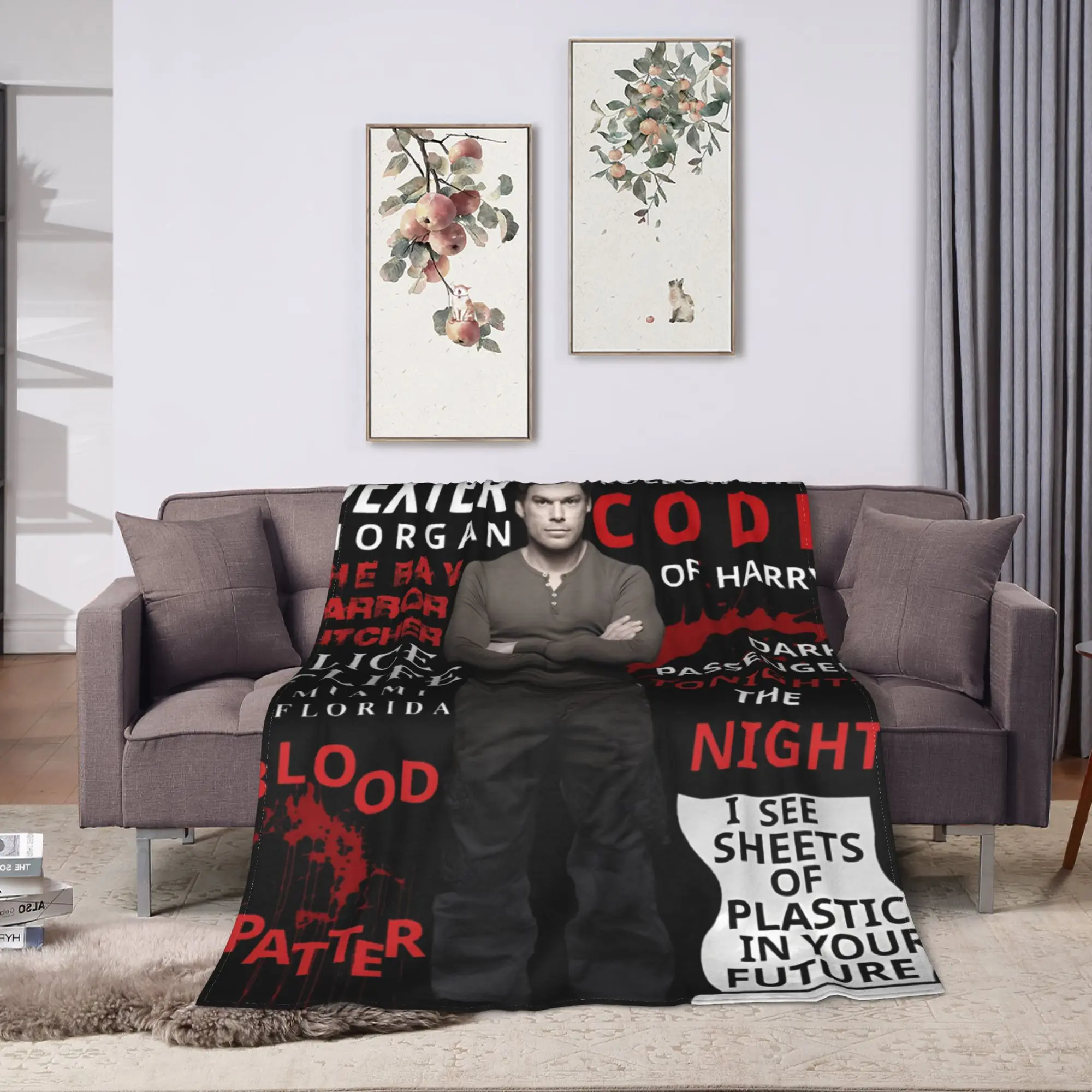 Dexter  Soft Warm Blanket  Child Plush Throw Blanket Street Trend Couch Chair Flannel Bedspread Sofa Bed Cover