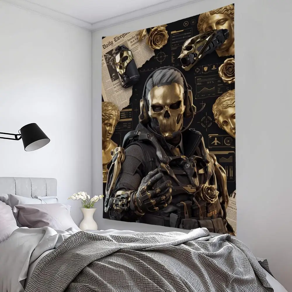 D-Delta F-Force Tapestry Microfiber Background Art Decor For Bedroom Living Room Bar Garden Outdoor Festival Wall Deco