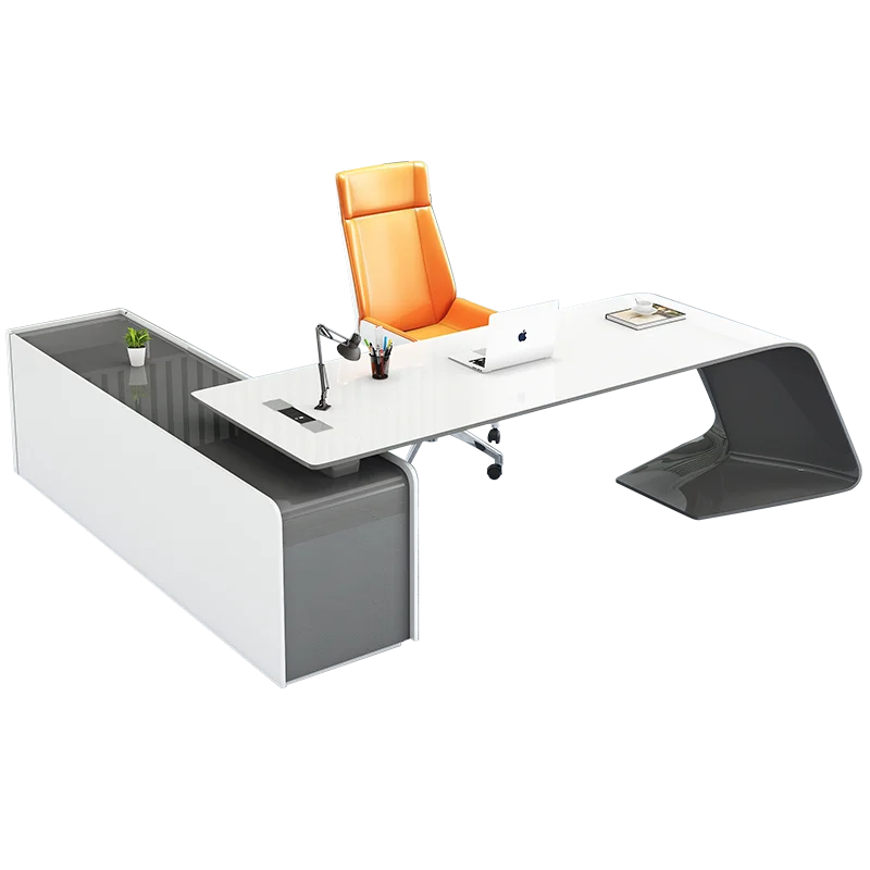 

❀zz Lbz08luxury Office Furniture Workstation L Shape Director's Desk Design Modern Boss Executive Office Desk Executive^