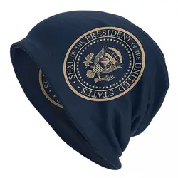 Donald Trump Presidential Seal Bonnet Hats Knitted Hat Casual Street USA Vote Election Skullies Beanies Hats Men's Warm Cap