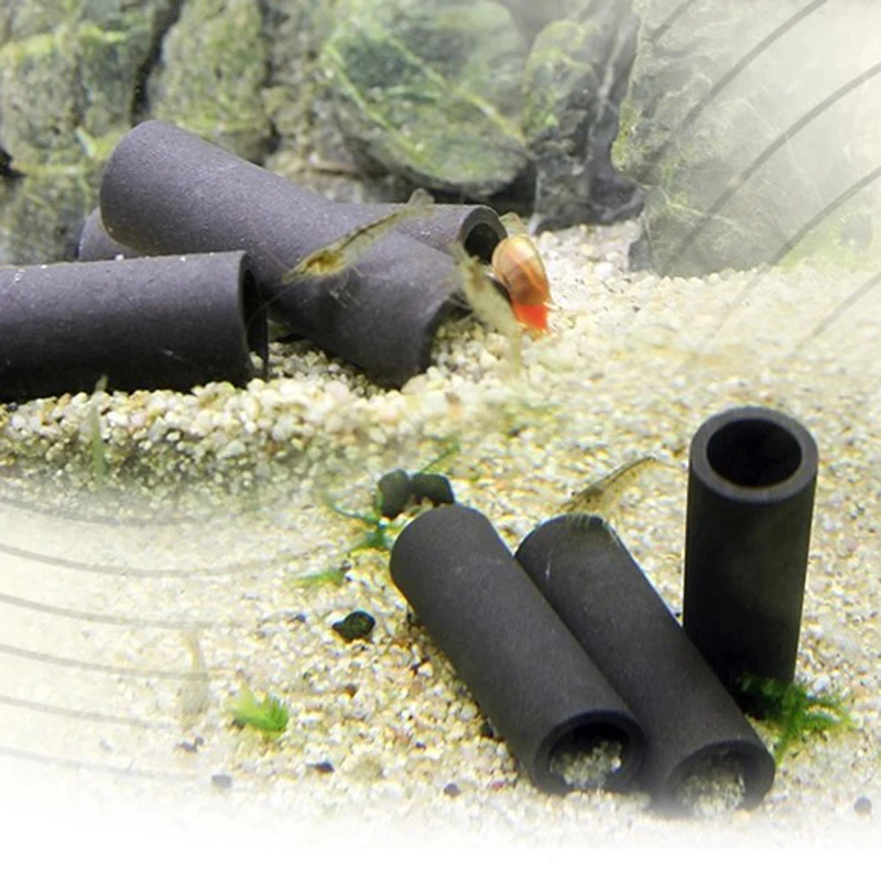 Aquarium Decoration Cave Ceramics Ornaments Fish for Tank Landscape Accessories Hideout Tube Fish House Shrimp Hiding