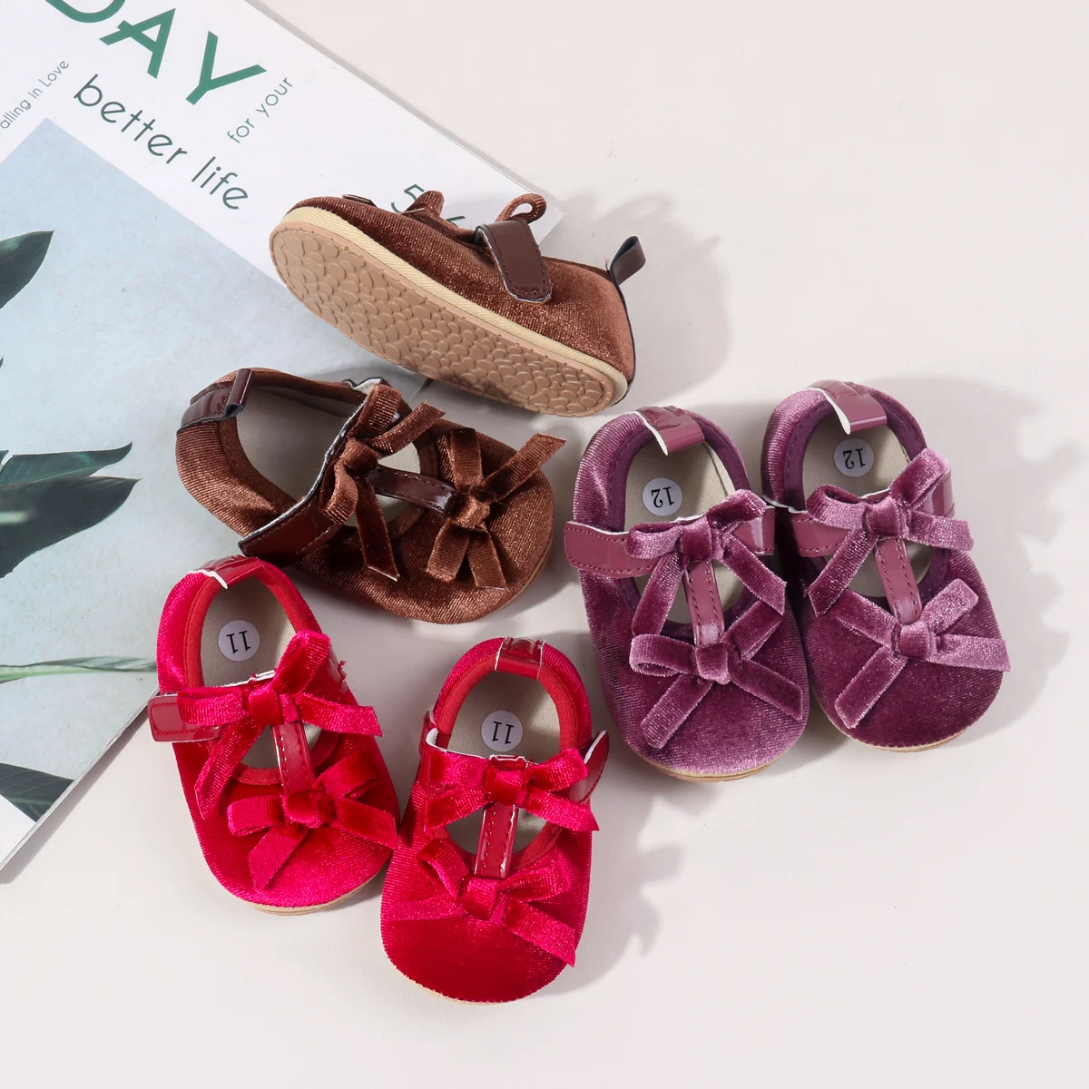 

New Style Autumn Newborn Baby Girl First Walking Toddler Shoes With Corduroy Design And Soft TPR Sole For 0-18M Princess Shoes