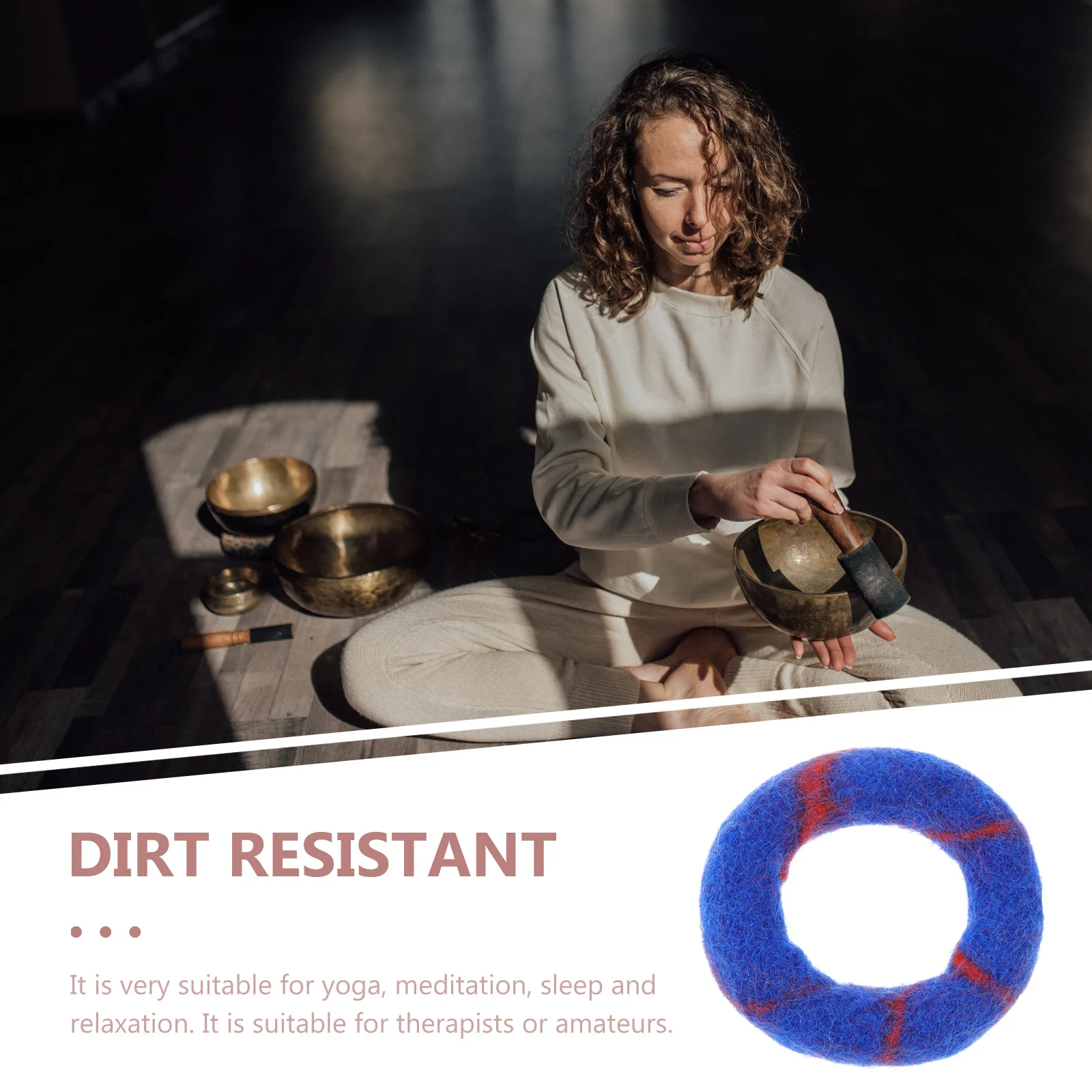 Buddha Sound Bowl Cushion Wool Felt Mat Durable Protector for Meditation Sleep Relaxation Sound Bowl Gasket