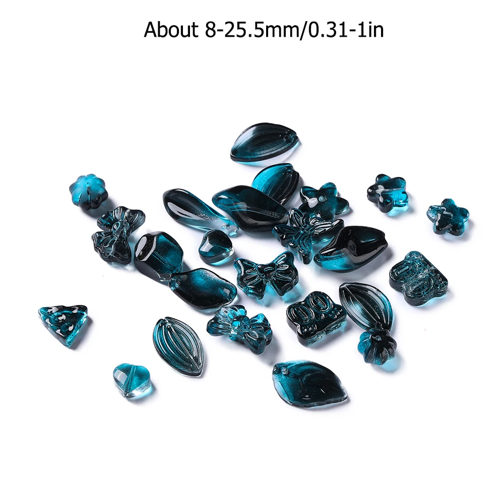 20g Random Mixed Glass Flower Butterfly Shaped Beads Loose Spacer Beads for DIY Necklace Bracelet Earring Jewelry Making Finding