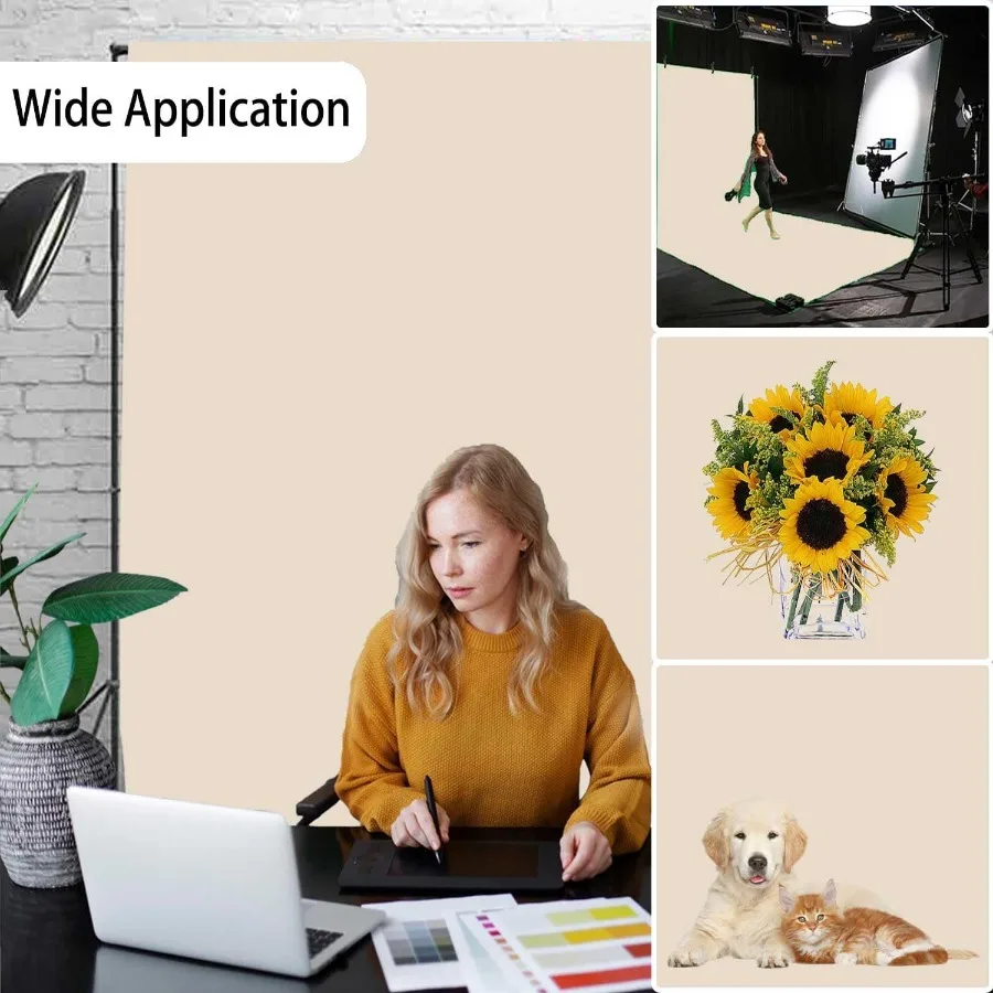 베이지색 사진 배경사진 부스 초상화 사진 배경 스튜디오 사진 촬영 스트리밍 비디오 촬영을 위한 베이지색 배경 8F