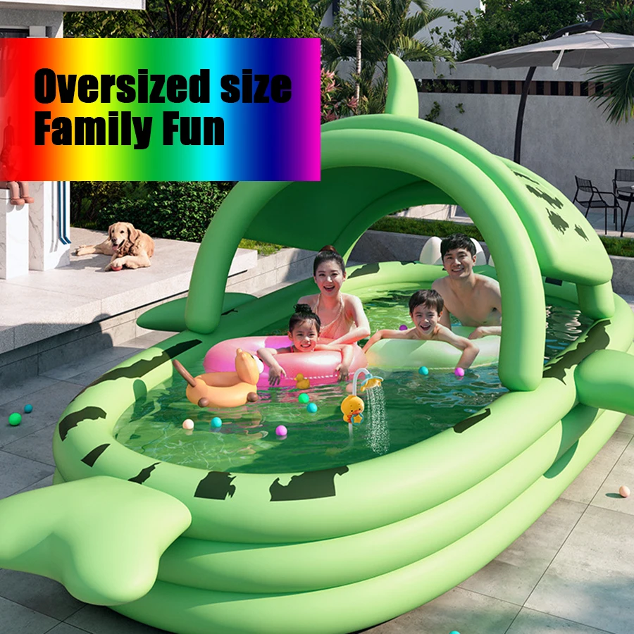 Sun Shading Swimming Pool, Automatic Inflatable Swimming Pool With Full Coverage, Household Folding Adult Covered Play Pool