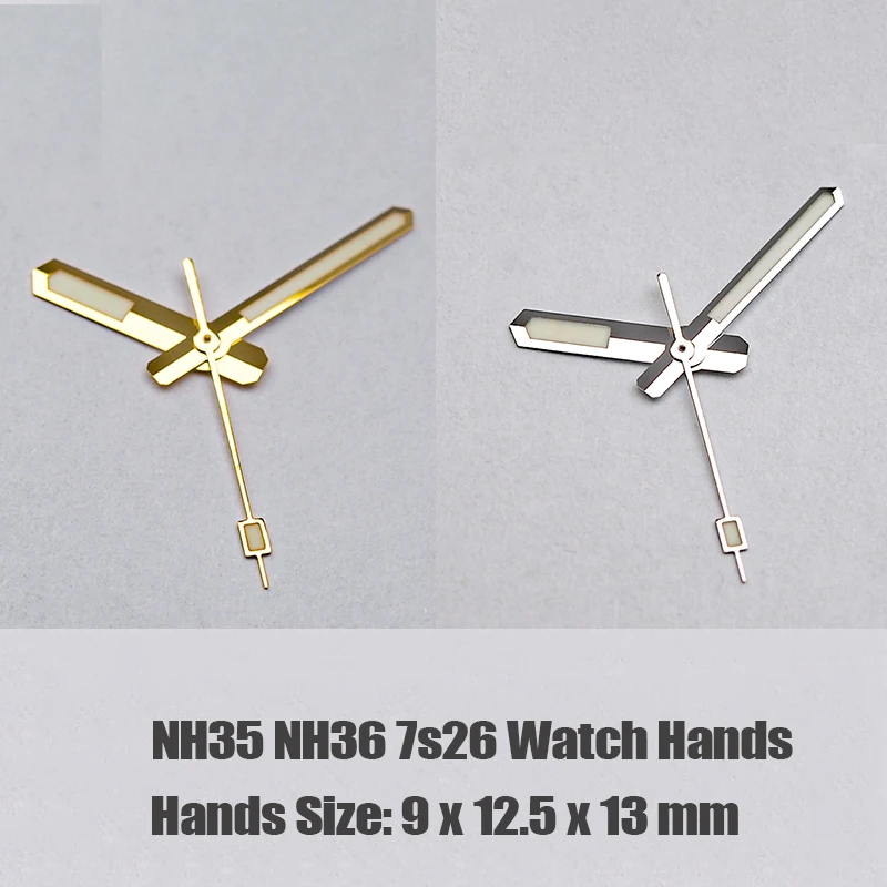 

NH35 Watch Hands C3 Green Luminous Pointer Replace Accessory Parts Fits for NH35 4R35 4R36 7S Automatic Movement Hands