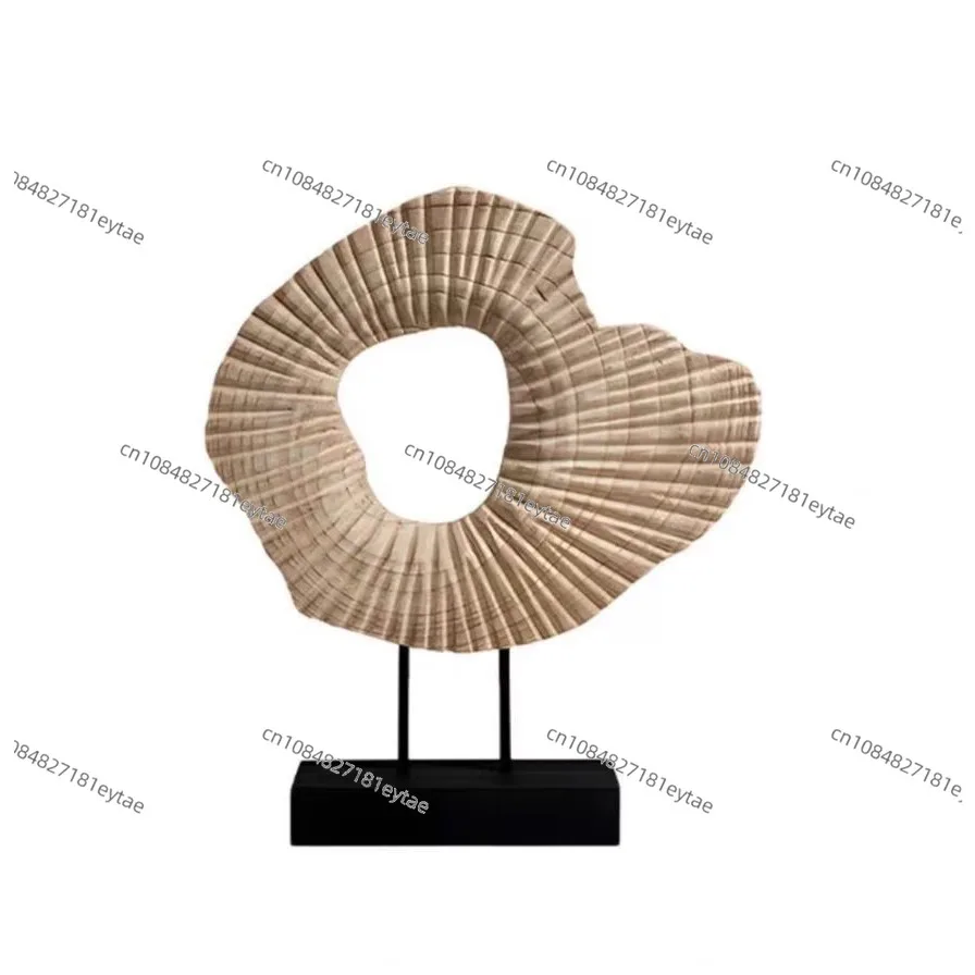 

Modern Art Geometric Twisted Yellow Resin Ornament Soft Decor for Living Room Cabinet TV Showroom