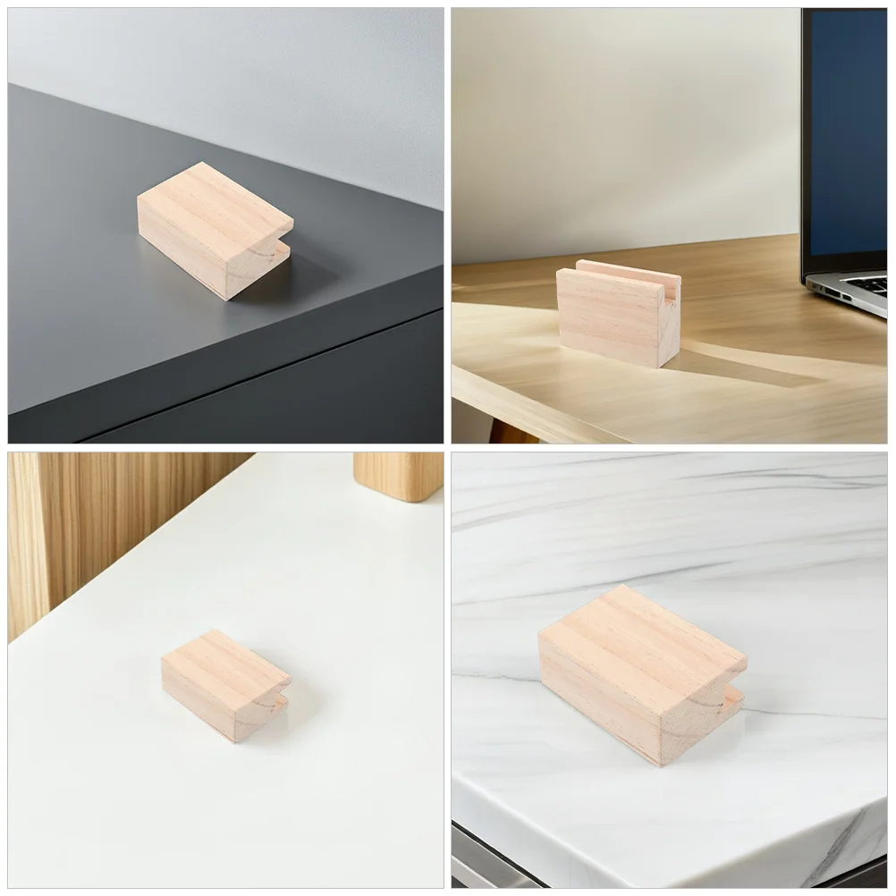 4pcs Wooden Furniture Risers Bed Height Riser For Sofa Desk Table Chair Legs Space Saving Lifts Home Office Bedroom Decor Table