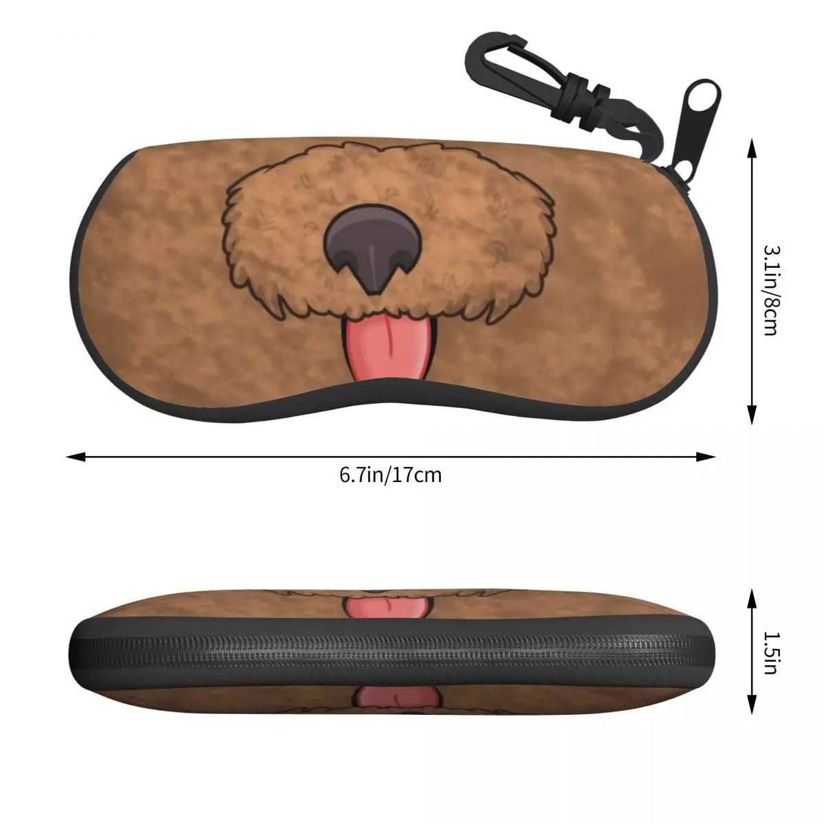 Custom Cute Poodle Puppy Glasses Case Fashion Dog Animal Shell Eyeglasses Case Sunglasses Box