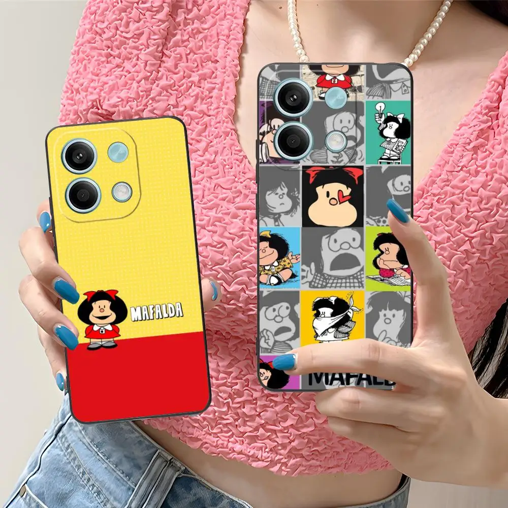 

Чехол для телефона с рисунком M-Mafaldas для Xiaomi Redmi Note 14 13 12 11 A5 3 2 1 Pro Plus 4G 5G с цветным принтом, роскошный чехол для мобильных телефонов