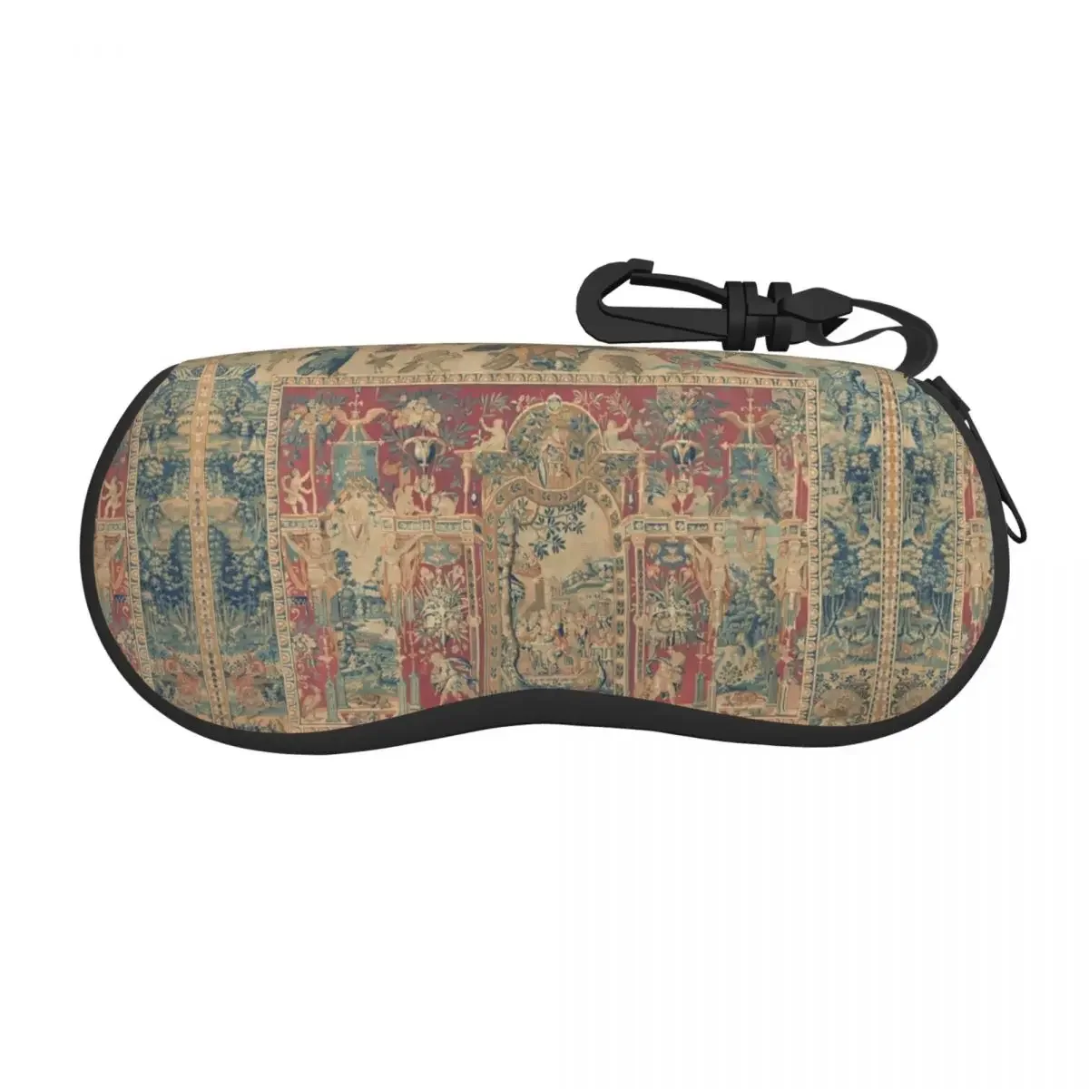 Antique Antwerp Grotesques Tapestry 16th Glasses Case Portable Aubusson Bohemian  Shell Eyeglasses  Sunglasses Box