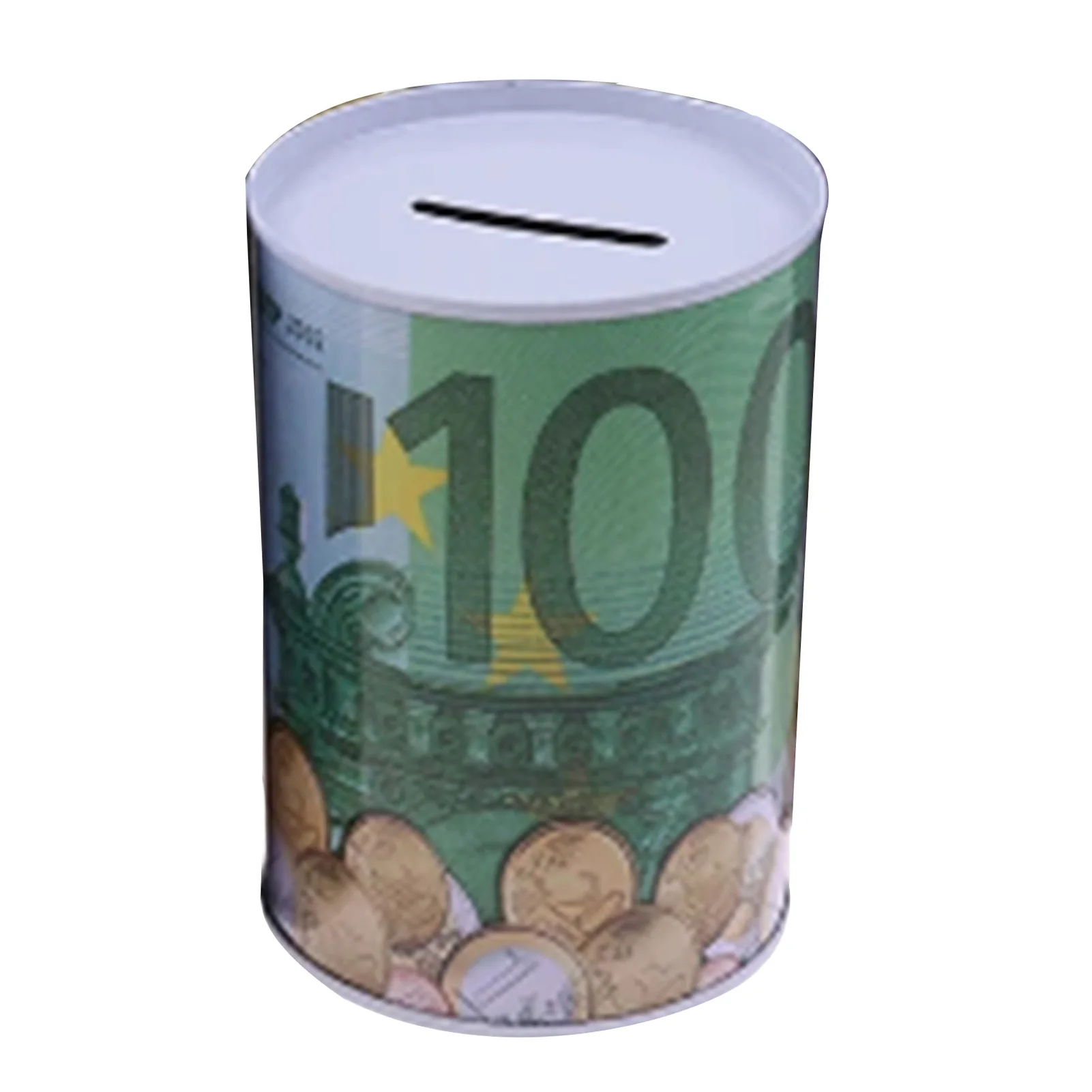 Cute EURO Coin Bank Money Box Durable Safe Metal Piggy Bank for Collecting Cash Saving Box