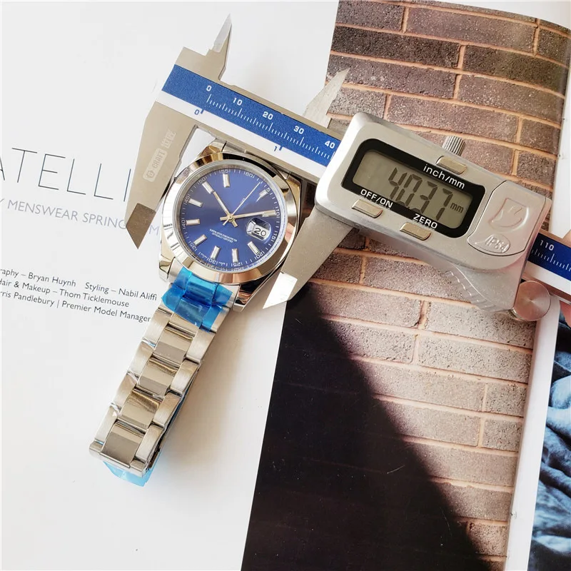 ​2025 Men's Automatic Mechanical Watch Stainless Steel Band Sapphire Crystal Waterproof Business Casual Luminous Self-Winding