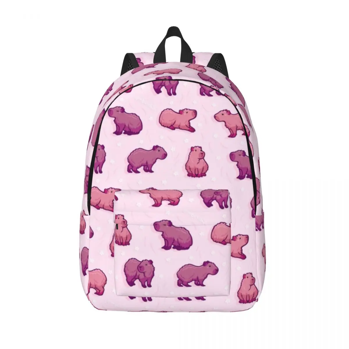 Capybara Pink for Teens Student School Bookbag Cartoon Cute Daypack Elementary High College Travel