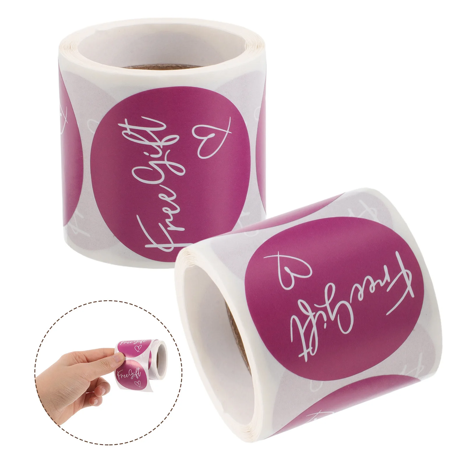 

2 Rolls Appreciation Stickers Roll - 3.8 cm Self Adhesive Round Labels For Presents Mailing Envelopes Party Supplies And Present