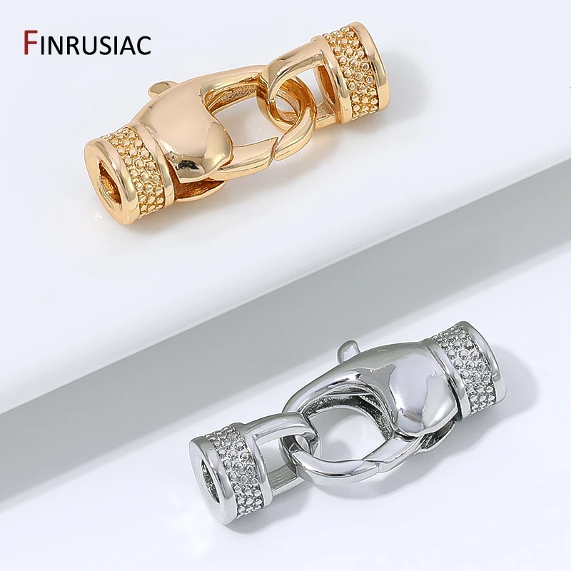 14K Gold Plated Brass Lobster Clasps Connector,Closure For Jewelery,Fastener End Clasps For DIY Bracelet Jewelry Making Supplies view 3