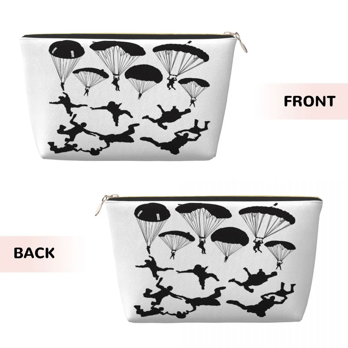 Custom Travel Skydiving Sprort Toiletry Bag Cute Paraglider Paragliding Cosmetic Makeup Organizer Beauty Storage Dopp Kit Box