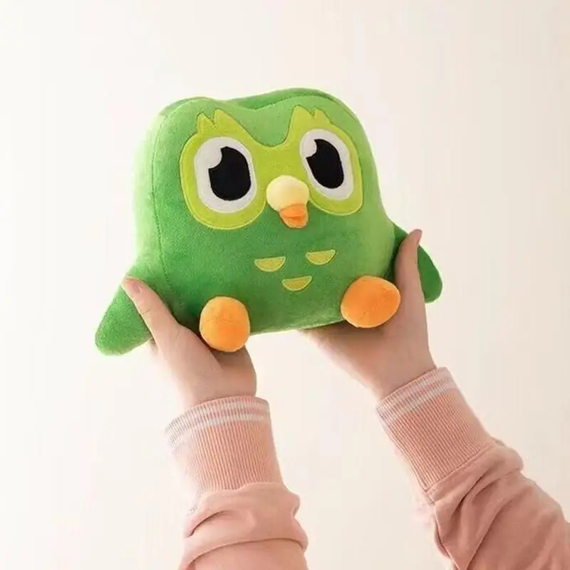 Green Duolingo Owl Plush Toy 30cm Plushie Owl Cartoon Pillow Cute Cartoon Anime Owl Doll Soft Plush Pillow Toy For Children Gift