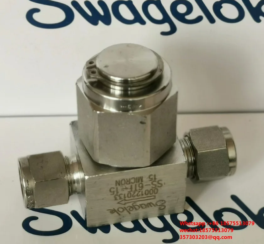 For Swagelok SS-6TF-15 Tee Particle Filter 3/8in. Card Casing Joint 15 Micron Aperture 1 Piece