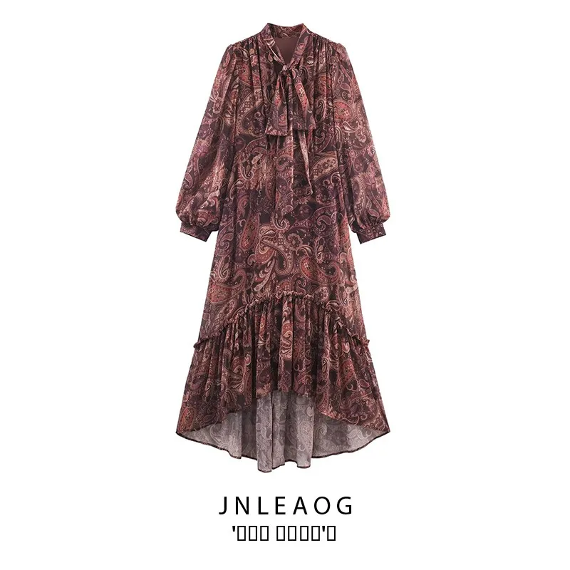 Ele خريف جديد إمرأة طويل الدكتور فانوس خشبي غير منتظم Sve تصميم ألياف البوليستر مستقيم قطع عادية الدكتور