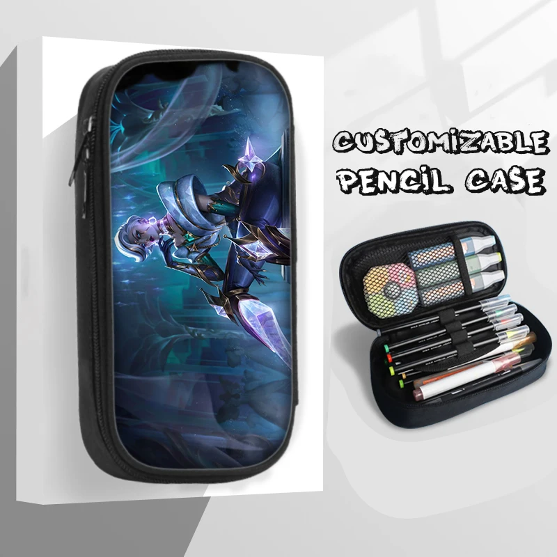 21cm X 10cm League of Legends Camille Hot Game Pencil Cases Large Capacity Stationery Exclusive School Supplies Student Gifts