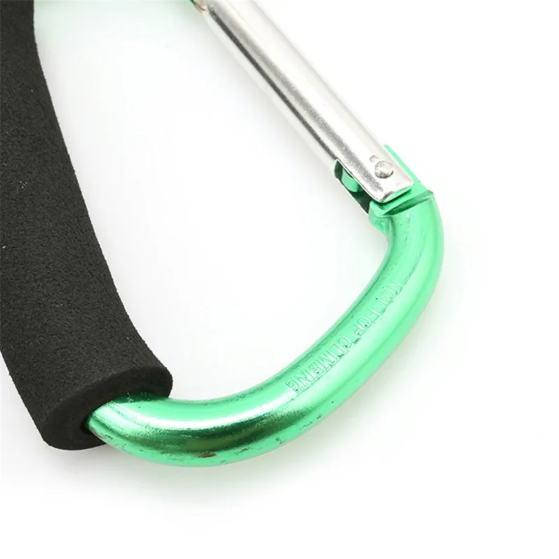 Großer Karabiner, Kinderwagen-Haken, Organizer, Aluminium, D-Ring, Federverschluss, Schlüsselanhänger-Clip, Tragegriff zum Aufhängen von Geldbörsen, Einkaufstaschen – Detail 9