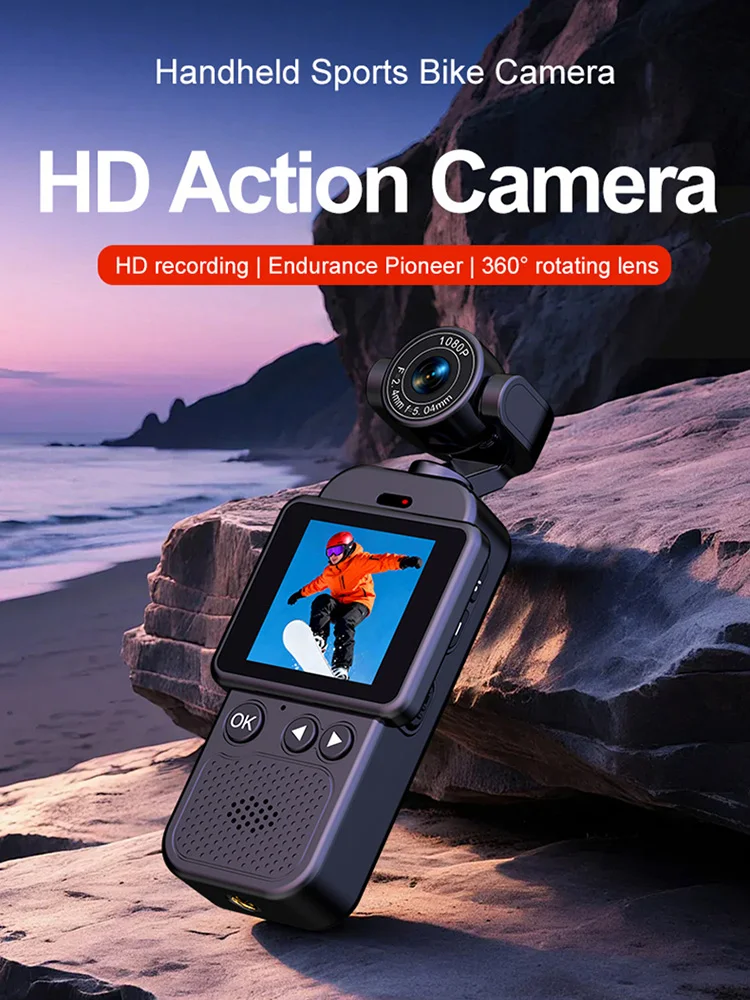 AliExpress Lenovo 360° Handheld Chest Mount Action Cam 1080P HD Anti-Shake WiFi Portable Long Battery Life Full View Recording For Cycling