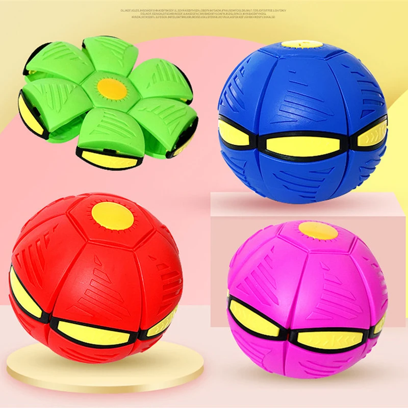 Flying Saucer Ball Magic Deformation Bouncing Ball, Decompression Toy Outdoor Fun Gift Parent-child Interactive