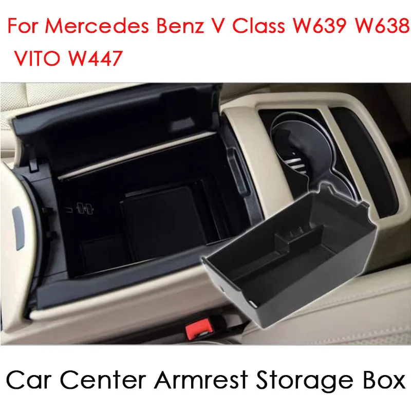 For Mercedes Benz V Class W639 W638 VITO W447 Car Accessories Door Interior Handle Armrest Storage Box Tray Pallet Container