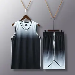 Nuovo set da uomo maglie da basket traspiranti gioco primario squadra manica corta uniforme da allenamento gilet e pantaloncini