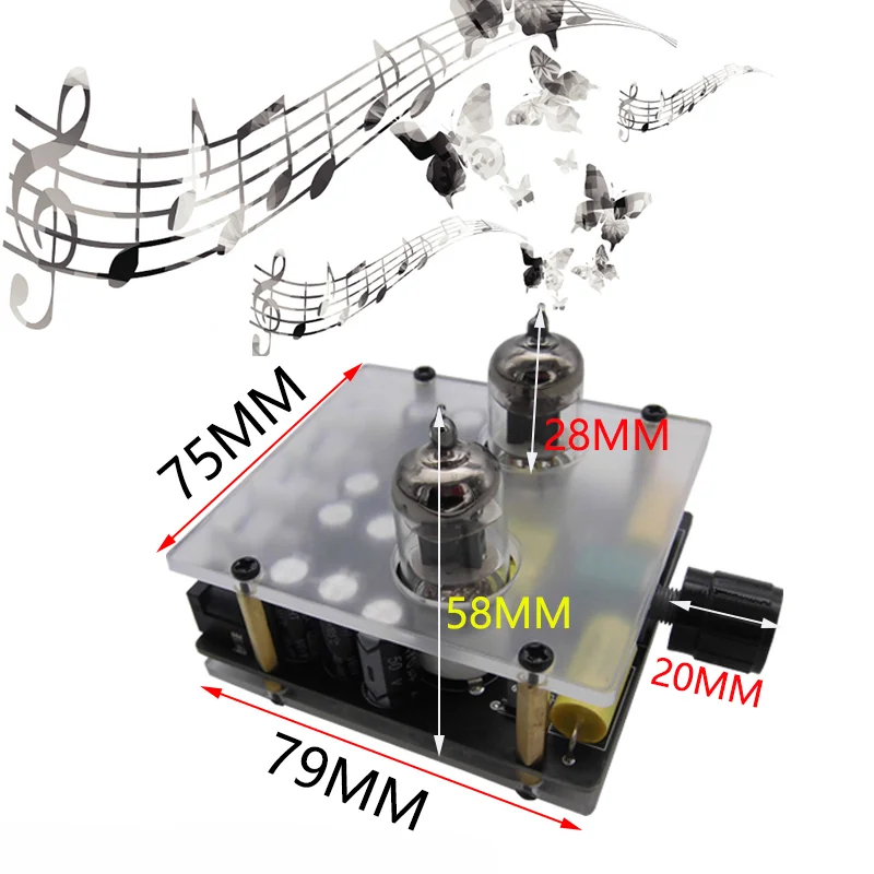 SOTAMIA 6A2 Tube Preamplifier Amplifier HiFi Preamp Bile Buffer Audio Amp Speaker Sound Amplifier Home Theater Upgraded GE5654