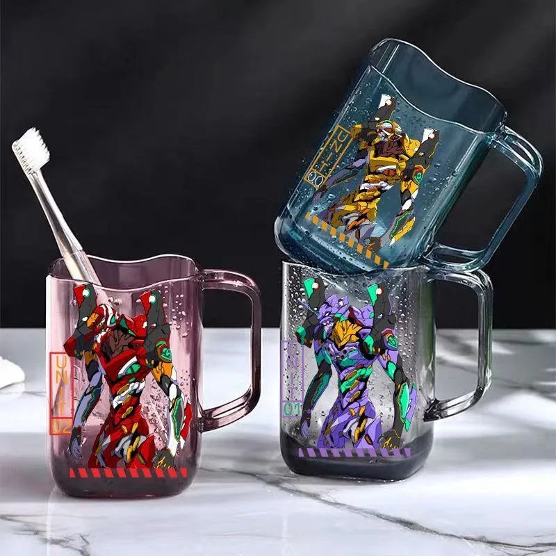 

Неоновый милый стакан для полоскания рта в стиле Genesis Classic Evangelion, пластиковый держатель для зубных щеток, очаровательный прочный стакан для умывания