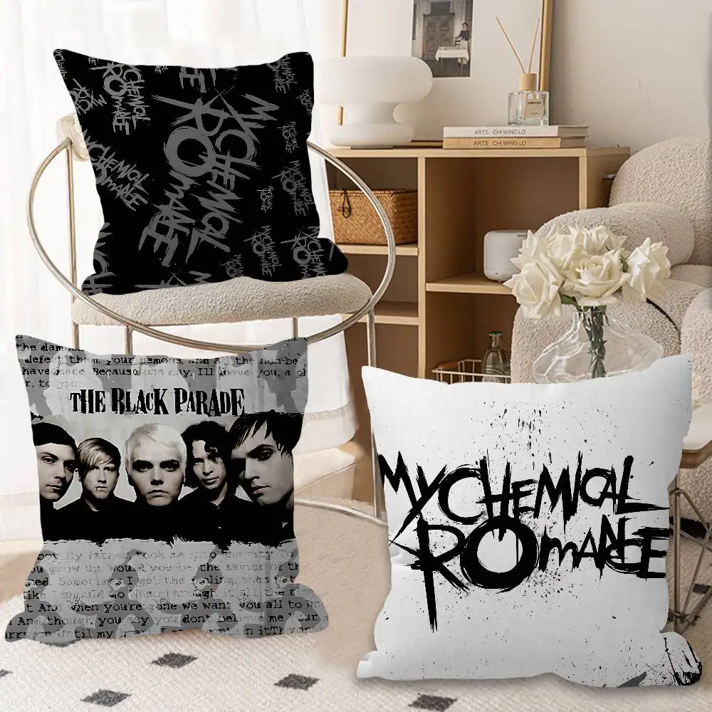 Rock Band My Chemical Romance Cushion Cover Pillowcase Upholstery Sofa Throw Pillow Home Decor Pillowcas